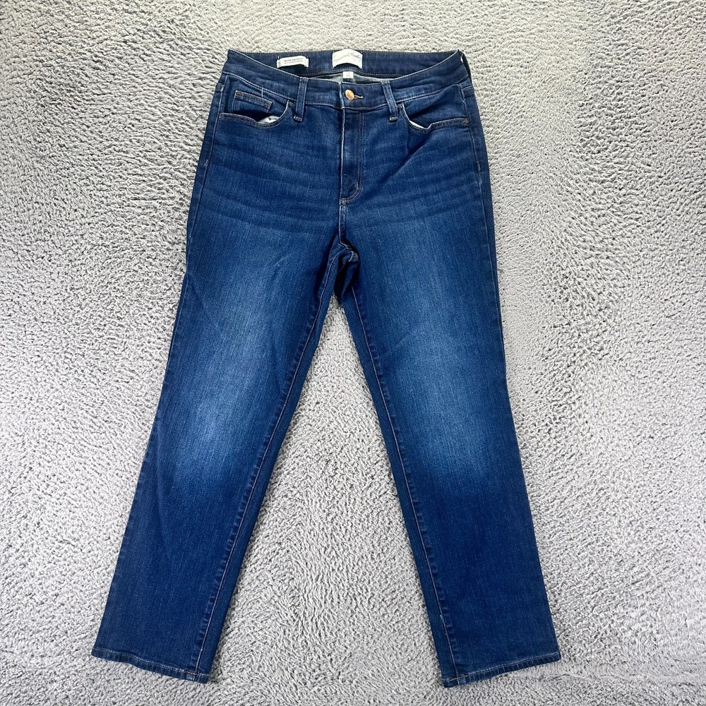 Universal Thread Jeans Womens 10 Blue Cotton Denim Straight Slim Faded Stretch